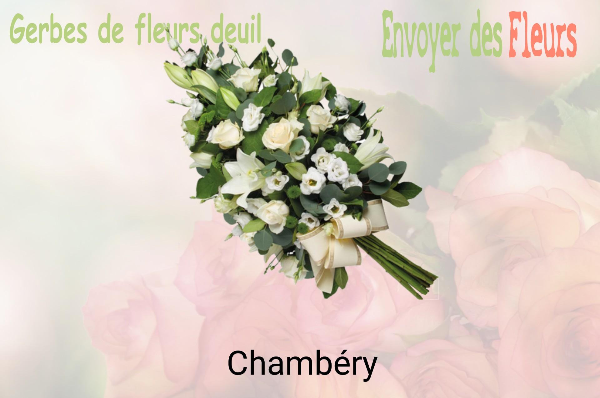 Gerbe de fleurs de deuil livrée à Chambéry